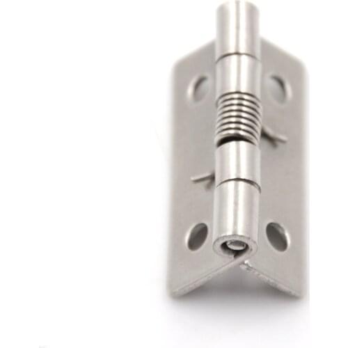 1pcs 2 Inch Long Stainless Steel Hinge Self-Closing Corner Spring Draw Door Hinge Furniture Cabinet Repair Hardware Supplies