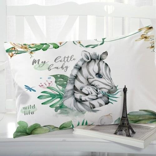 1pc Cartoon Childrens Pillow cover Pillow case Bedding Pillowcase Pillowcovers decorative 50x70 50x75 3D for kids baby zebra