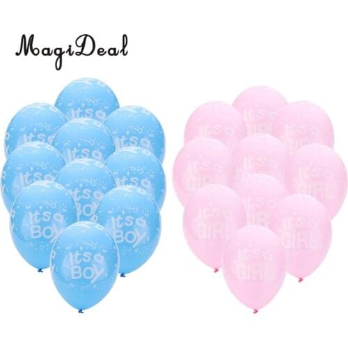 10pcs/set Its a Boy or Girl Baby Shower Latex Balloons Christening Party Birthday Decorations 12 Inch Pink/Blue
