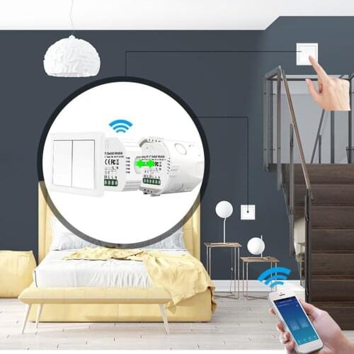 2 Channel WiFi Momentary Inching Relay Self-Locking Switch Module APP Control WiFi Relay Module for Home Lights
