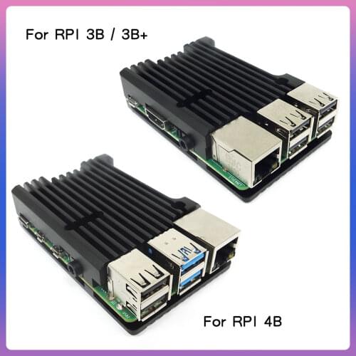 Raspberry Pi 4 Aluminum Case Passive Cooling Allory for Raspberry Pi 4 Metal Box Enclosure for Raspberry Pi 3 Model B 3B B