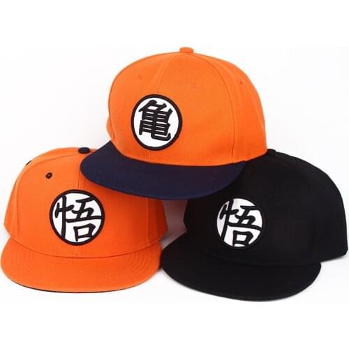 Anime Monkey King Kakarotto Cosplay Costume Autumn Flat Brim Hip Hop Hat Baseball Cap Embroidered Sun Hat Unisex