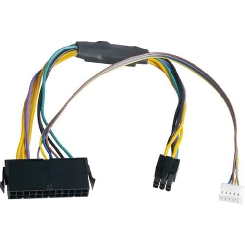 ATX Main 24Pin Female to 6Pin Male 6Pin PCI-E PSU Power Adapter Supply Cable Connector for HP Elite 8100 8200 8300 800G1