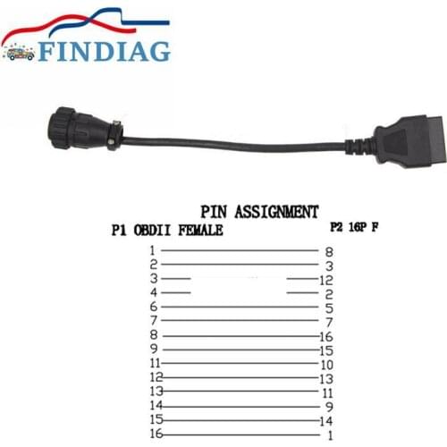 FOR SCANIA 16 Pin To 16Pin Diagnostic Connector Car Accessories Connect Compatible for TCS for CDP Truck Adapter 10pcs/lot