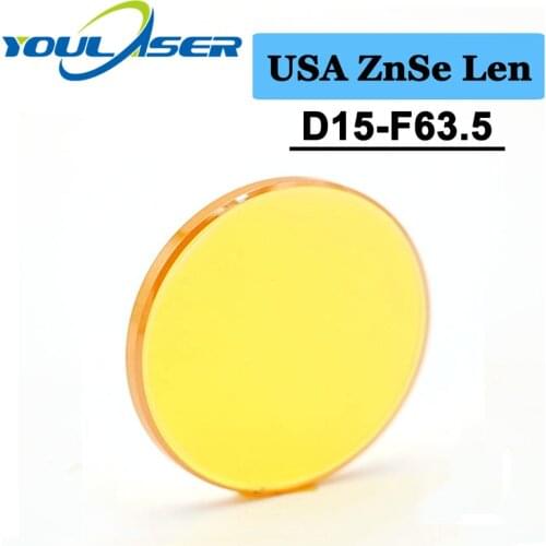 USA CVD ZnSe Laser Focus Lens 15mm Diameter FL63.5mm 2.5inches For CO2 Laser Engraving And Cutting Machine