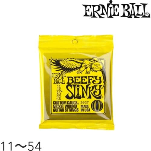 Original Ernie Ball 2627 Nickel Beefy Slinky Drop Tuning Electric Guitar Strings Wound Set, .011 - .054