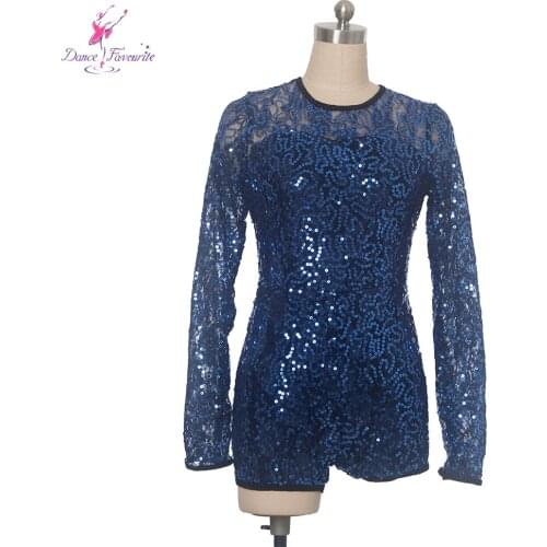 Royal Blue Sequin Dance Wear Jazz/Hip Hop/Tap Dance Costume For Adult/Child Stage Performance Dance Cloth