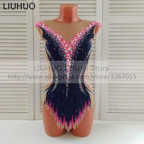 LIUHUO Womens Girls' Adult Kid Performance Ballet Rhythmic Gymnastics Competition Leotard Ice Figure Skating Dress Dance child