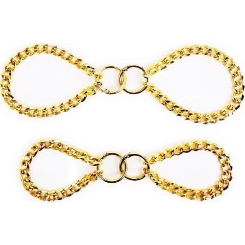 Metal Chain Sex Handcuffs Sex Bondage Restraints Sex Products Ankle Food Cuffs Sexual Toys Slave Adult Games Sex Toys for Women