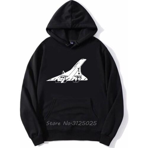 Fashion Sale Men Hoodie Concorde Hoodie Funny Aircraft Travel Autumn Winter Men Fleece Sweatshirt Hoody Streetwear