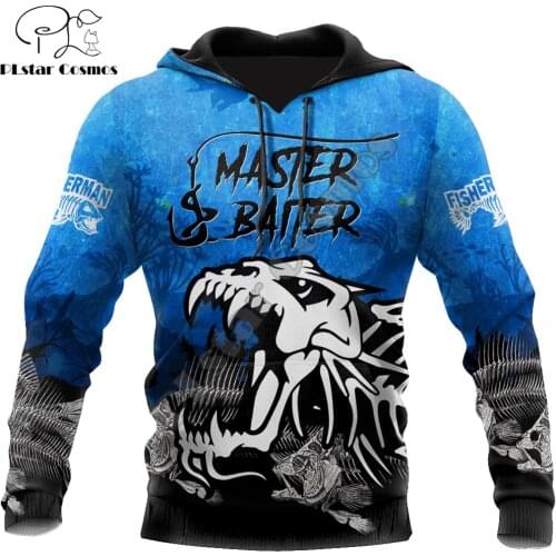 Master Baiter Fishing blue 3D Printed Mens autumn Hoodie Harajuku Unisex Casual Pullover Streetwear Jacket Tracksuits DK191