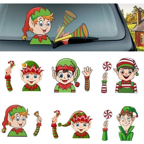 Car Sticker Car Wiper Sticker Elf Blowing the horn Decal Stickers Rear Windshield Car Sticker Car Styling Decoration Accessories