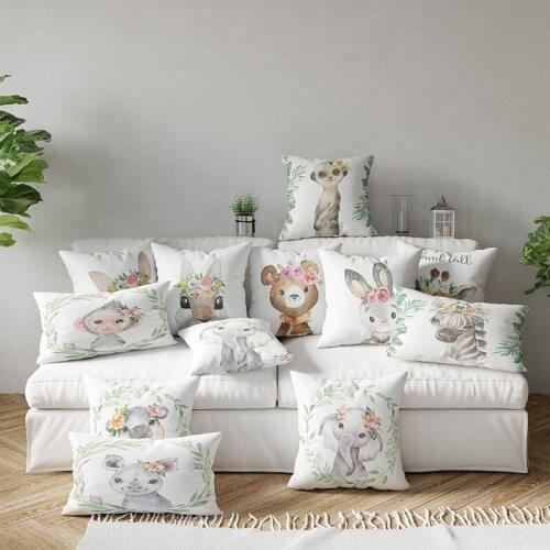 Spring Animals Sofa Decorative Cushion Cover Pillow Adorn Pillowcase Polyester 45*45 Throw Pillow Home Decor Pillowcover