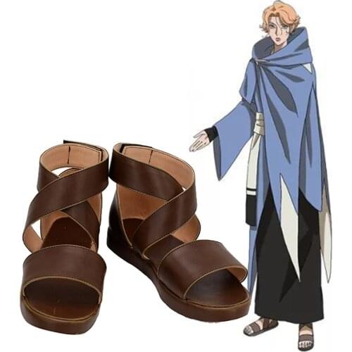 Castlevania 2 Sypha Belnades Cosplay Shoes Brown Sandals Custom Made Any Size