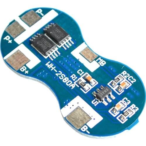 2S Li-ion 18650 Lithium Battery Charger Protection Board 7.4V Overcurrent Overcharge / Overdischarge Protection 4A 2 Series BMS