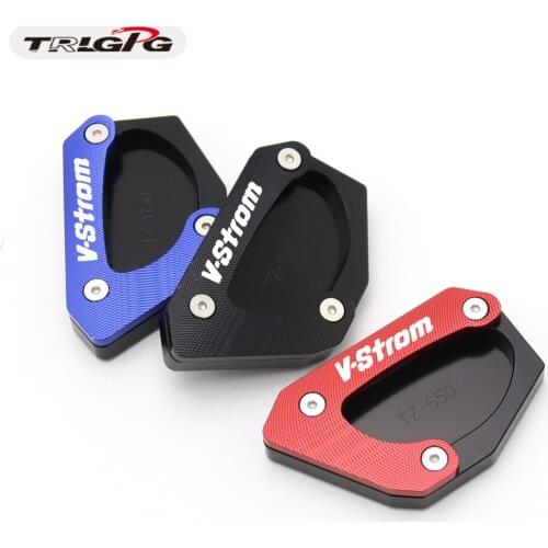 For Suzuki DL650 V-Strom DL650XT 2004-2021 Motorcycle CNC Kickstand Foot Side Stand Extension Pad Support Plate Enlarge