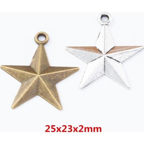 30 pcs Antique zinc alloy Star Charms Diy Jewelry Finding 7858