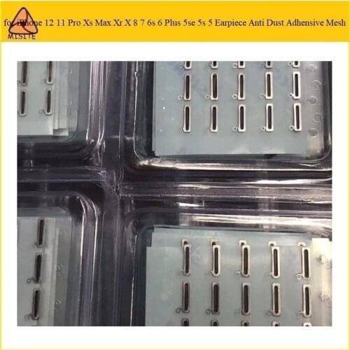 50Pcs For iPhone 12 11 Pro Xs MAX Xr X 7 8 6s 6 Plus 5se 5s 5c 5 Inner Earpiece Ear Speaker Anti Dust Grill Mesh Gasket Adhesive