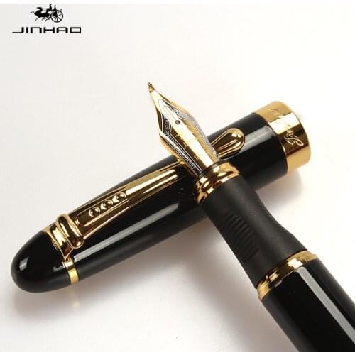 High Quality JINHAO X450 GOLDEN METAL Fountain Pen Milky white Stationery Office School Supplies