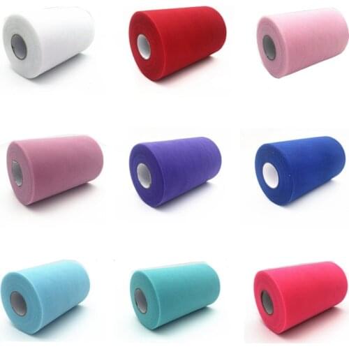 Tulle Roll 200Yards 15cm Organza Fabric Wedding Decoration White Tutu Baby Shower Skirt Dress Decor Event & Party DIY Decoration
