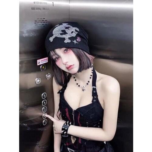 Aesthetic hat y2k hat Harajuku hat Kawaii hat Gothic hat Punk hat Skull hat Hip hop hat Lolita hat Cute hat Unique hatCouple hat