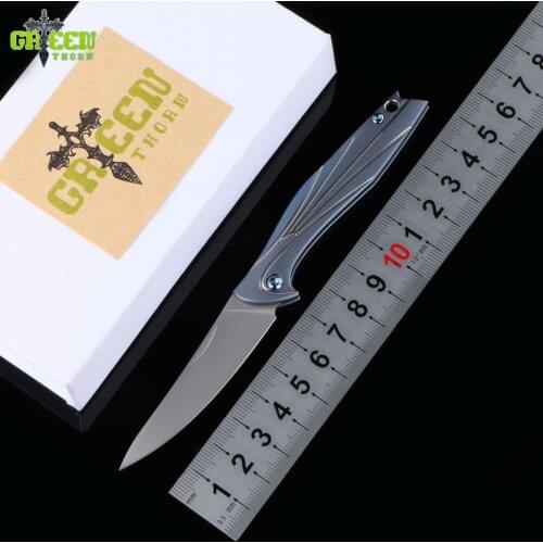 Green thorn original Phoenix folding knife M390 blade gasket TC4 Titanium 3D handle outdoor camping pocket fruit Knives EDC tool