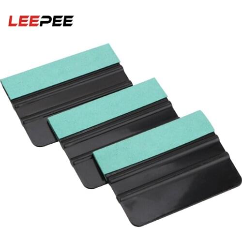FORAUTO 3pcs Suede Felt Wrapping Scraper Sticker Film Window Tint Tool Car Tools Carbon Fiber Vinyl Squeegee No Scratch