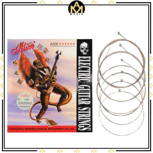 1 SET Alice Electric Guitar String A506-L Electric Guitar Strings 008 to 038 inch Plated Steel Coated Nickel Alloy Wound