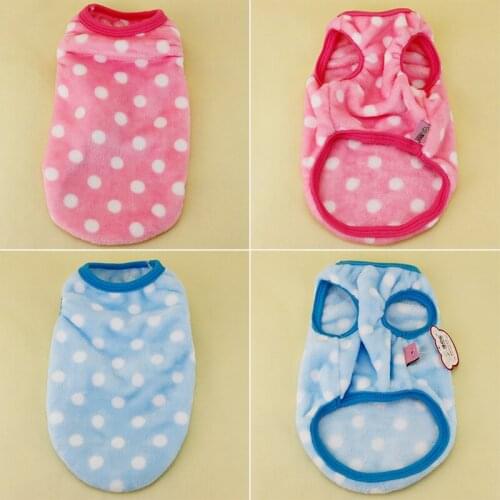 Winter Dog Vest Coat Cute Dots Dog Clothes Cat Puppy Clothing Chihuahua Yorkie Poodle Pomeranian Schnauzer Pet Outfit Dropship