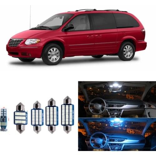 15Pcs Canbus White LED Bulbs Interior Lights Package Kit For Chrysler Town Country 2001-2007 Map Dome Trunk License Plate Light