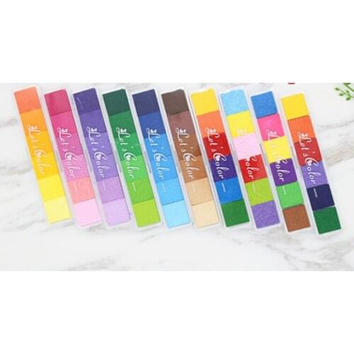 300pcs Fingerprint Ink Pad for Rubber Stamps Scrapbooking Colorful Inkpad Stamp Sealing Decoration Stencil Card Making DIY Craft