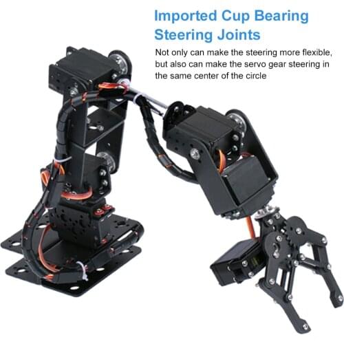 6DOF Metal Claw Robotic Arm DIY Kit Mechanical Arm Robot Arm Robotic Clamp Claw Kit Mechanical Arm and Gripper Robotic Arm Kit