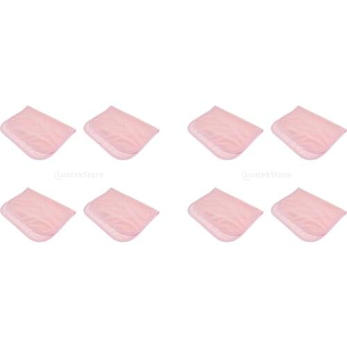 8 Pieces Anti-Slip Incontinence Bed Pad Protector Waterproof 30x40cm Pink