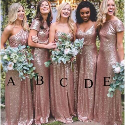 Sparkle Cheap Bridesmaid Dresses Under 50 A-line Sweetheart Sequins Backless Wedding Party Dresses