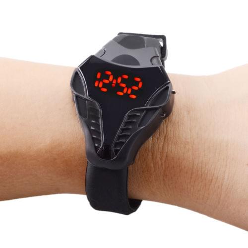 New fashion men watch leisure Cobra LED watch digital display triangular watch silicone sports watch branded watch men 's