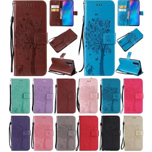 For Huawei P30 Pro Case 3D Tree Cat Case Wallet Flip Magnetic Stand Phone Case For Huawei P30 Case