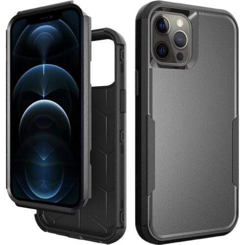 Funda Case for iPhone 12 Pro Max 11 Pro XS Max 7 8 Plus Color Contrast Triple Anti-fall Armor Coque Protetion Phone Case Cover