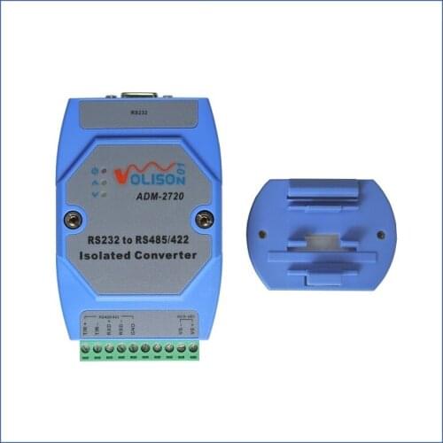 Din Rail Isolated active RS232 to RS485 RS422 converter 232 to 485 industrial grade lightning protection device data unit