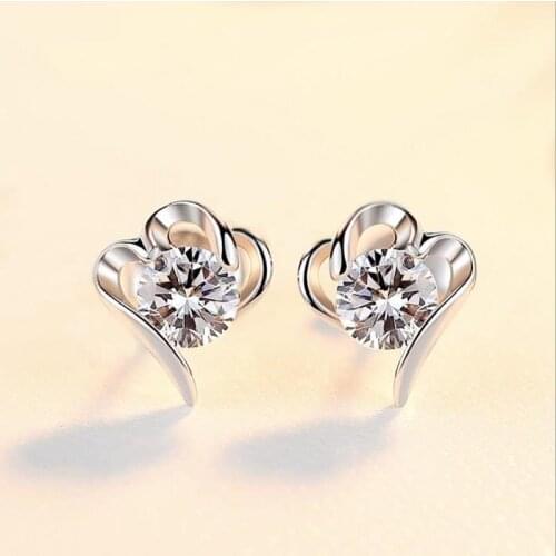 Everoyal Exquisite Crystal Flower Earrings For Women Jewelry Trendy Silver Plated Girl Lady Engagement Party Accessories Female