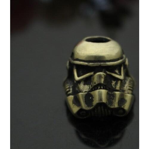 Brass Warrior Pencils Pure Copper Helmet Knife Drops Rope Pendant Retro EDC Outdoors Knife EDC Multi Tools