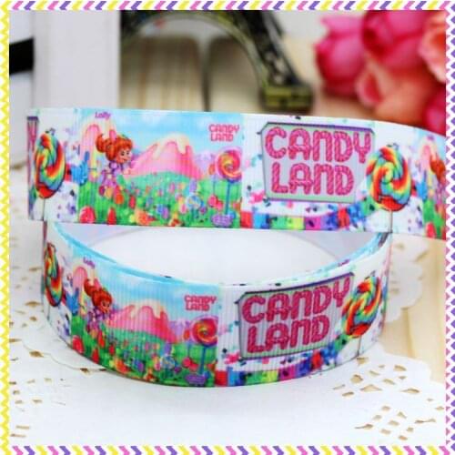 DHK 7/8'' 5yards candy game printed grosgrain ribbon hair bow diy party decoration OEM Wholesale 22mm C882