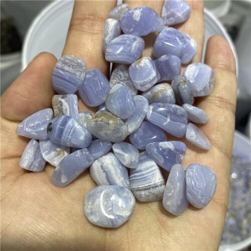 Natural Agate stone polished Blue Lace agate tumbled stones for Home Decor mineral crystals meditation healing stones
