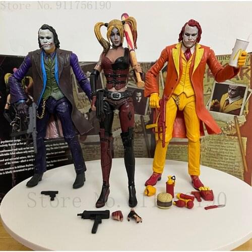 Bruce Wayne Action Figure Neca Joker Quinn Figure Toys Cartoon Alliance of injustice Collectable Model Doll Gift 18cm
