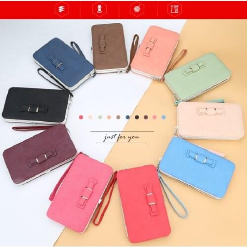 New Casual Long Women heel Purses Box Wallets Card Holder Mobile handbag case storage bag home