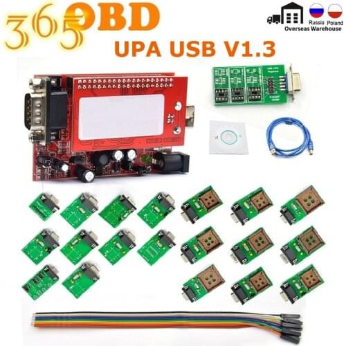 New UPA USB ECU Programmer V1.3 Main Unit ECU Chip Tunning UPA USB V1.3 With Full Adapters UPA USB With 1.3 Eeprom Adapter