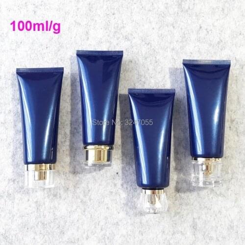 100ml/g10/30/50pcs Empty Plastic Cosmetic Hose Soft Tube,Facial Cleanser Storage Bottle,Convenient BlueLotion/Emulsion Soft Tube