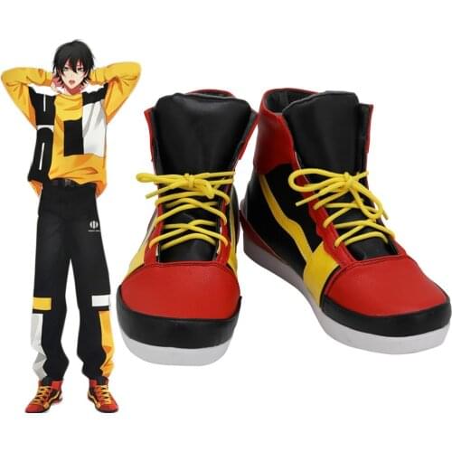 DRB Saburo Yamada Shoes Cosplay Division Rap Battle Saburo Yamada Cosplay Boots Red Shoes Custom Made