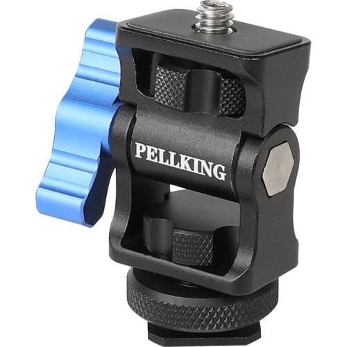 Ballhead Adjustable Angle Camera Monitor Mount Bracket, 1/4" Screw Tripod Adapter Head, Video Shooting Photography Accessories