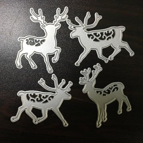 Sika Deer Metal Cutting Dies 2021 Animal Christmas Craft Stencil Scrapbooking For DIY Photo Album Paper Card Template Supplies