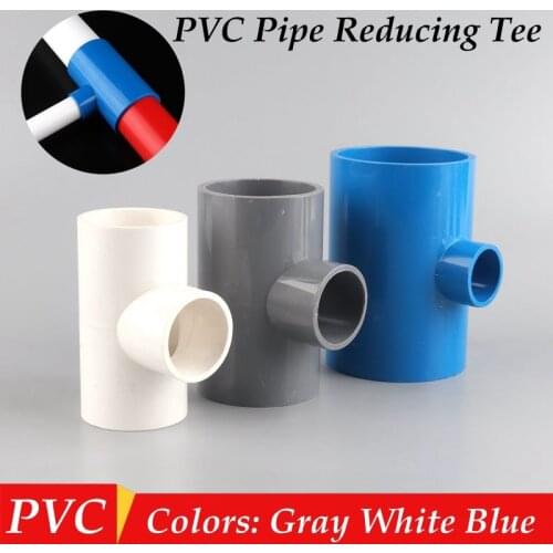 3pcs 25-20 32-20 50-40mm PVC Reducing Tee Connector Water Supply Tube Joint Garden Irrigation Pipe Fittings Reducer Adapter